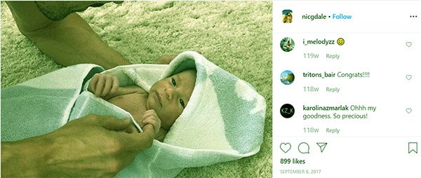 Image of Caption: Nicole posted a picture of their son and stated with a lengthy caption