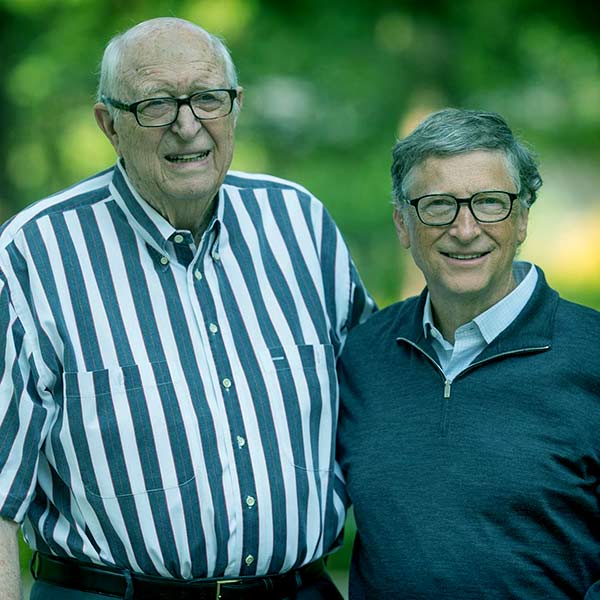 Image of Caption: Rory's father, Bill Gates with his Grandfather, William H. Gates posed for a photograph