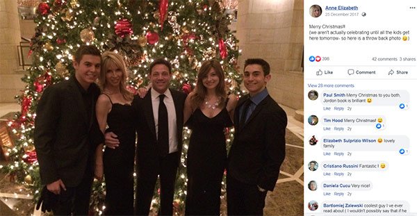 Image of Caption: Jordan and his fiance celebrated Christmas with their family and children