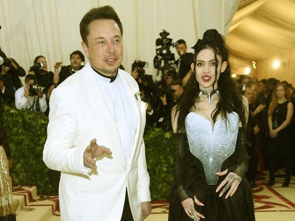 Image of Elon Musk and Grimes arrived together at Met Gala 2019