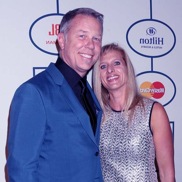 Image of James Hetfield and wife Francesca at 2014 pre grammy