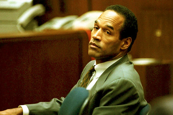 Image of O.J. Simpson was hauled back to court for a civil trial