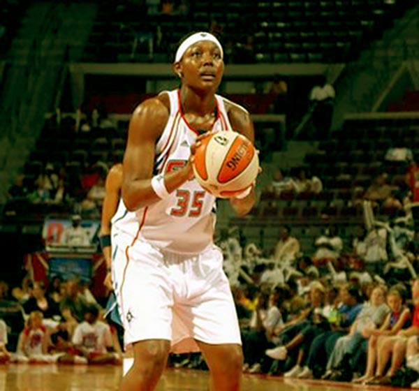 Image of Cheryl Ford in the basketball ground