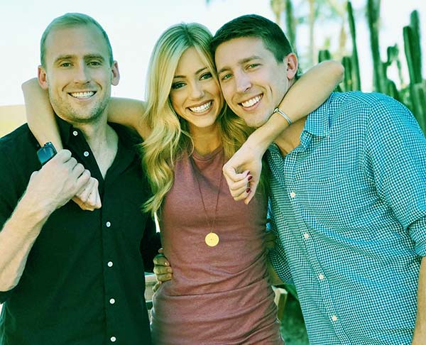 Image of Abby Hornacek with her two older brothers